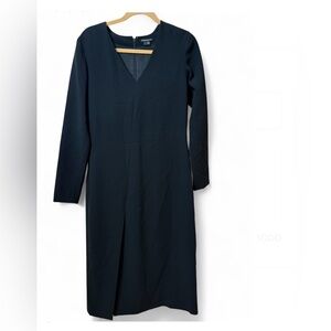 Theory Pazima Modern Crepe Admiral Dress in Black Sz 10